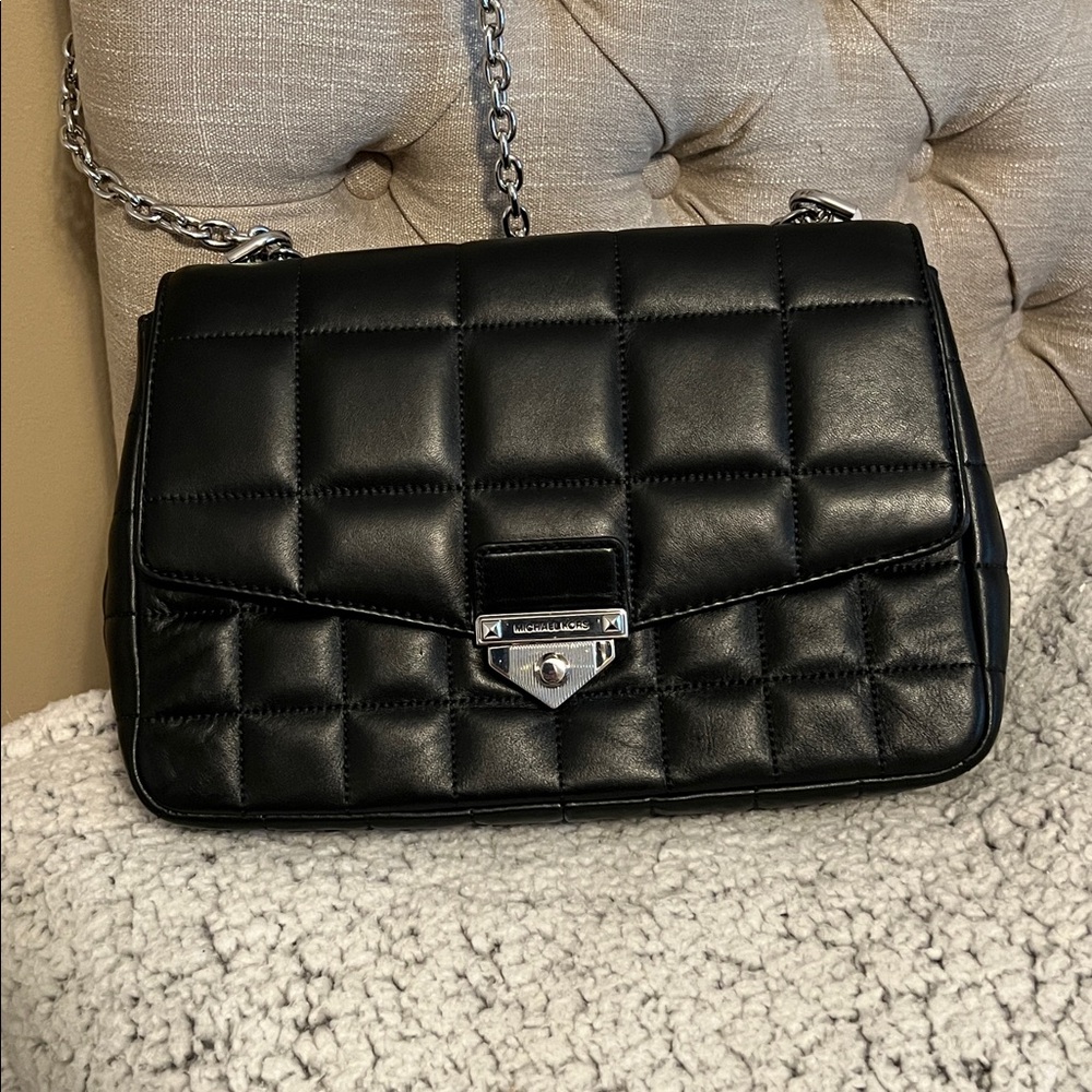 Michael Kors NWT Quilted Leather Shoulder Bag in Black